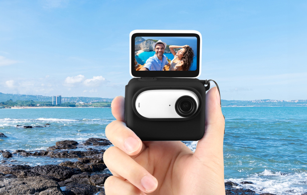 PULUZ szilikon védőtok lencsevédő sapkával Insta360 GO 3 sportkamerához (PU876B)-4