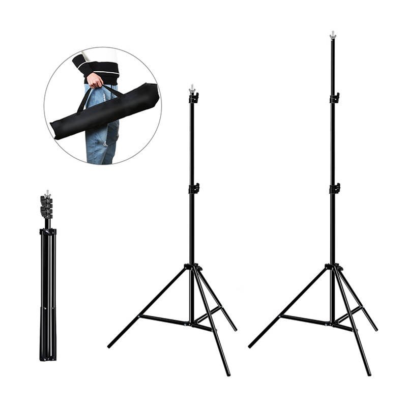 PULUZ 2x3m háttértartó állvány + 3db szövet háttér 3x2.9m (zöld, kék, piros) (PKT5205)-5