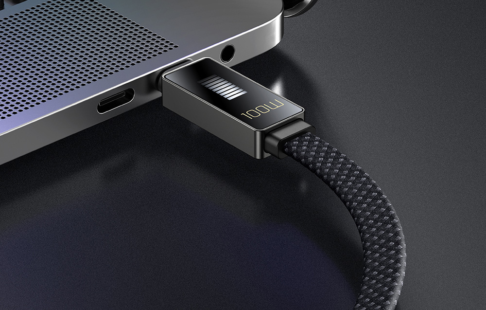 Mcdodo CA-4470 USB-C - USB-C kábel kijelzővel 100W 1.2m (fekete)-3