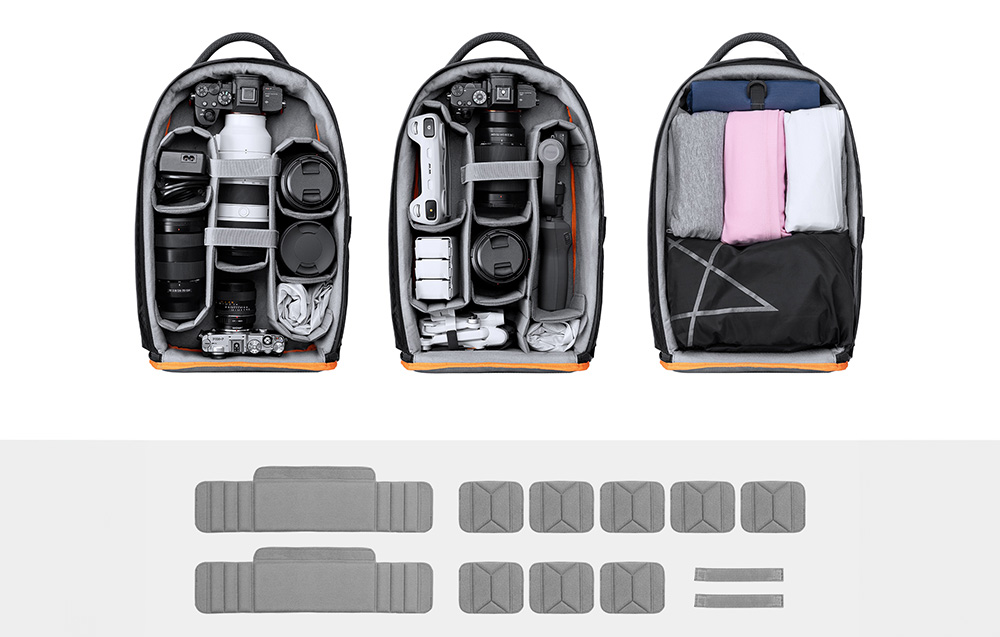 KF Concept Beta V3 18L vízálló fotós hátizsák fekete (KF13.140)-4