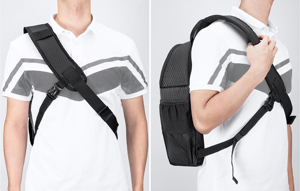 KF Concept Beta Messenger 10L vízálló fotós válltáska, hátizsák fekete (KF13.141)-3