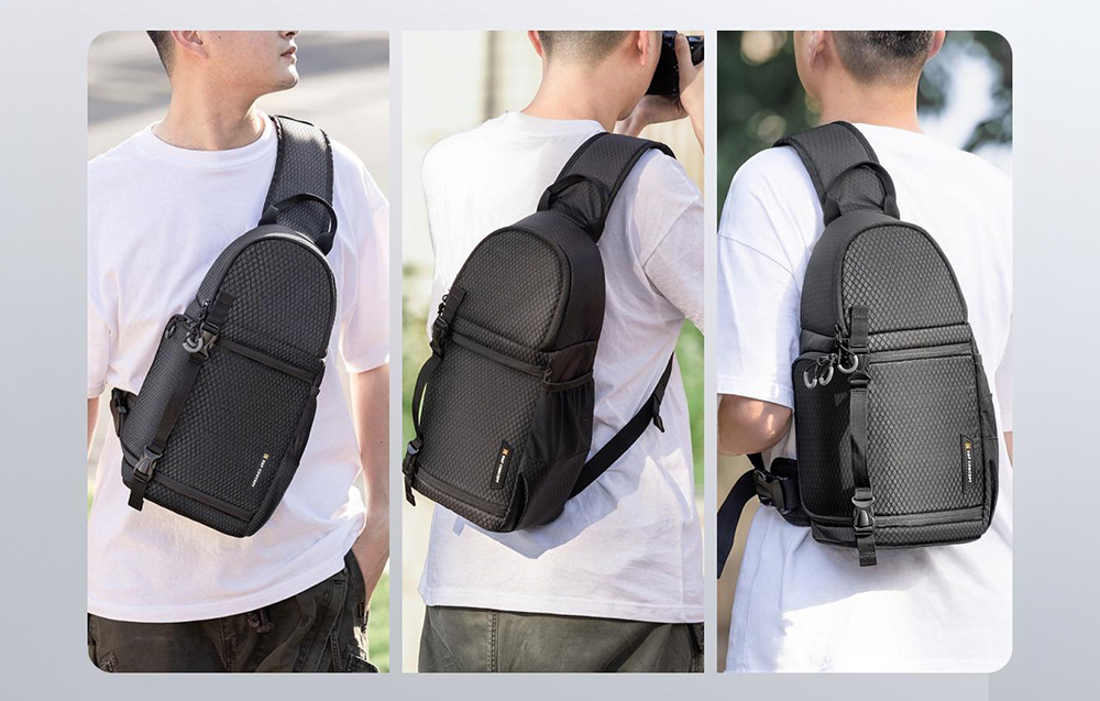 KF Concept Beta Messenger 10L vízálló fotós válltáska, hátizsák fekete (KF13.141)-4