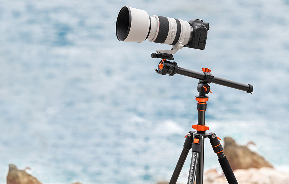 KF Concept K234A7+BH-28L fényképező állvány, tripod gömbfejjel + elforgatható középoszlop (KF09.087V5)-1