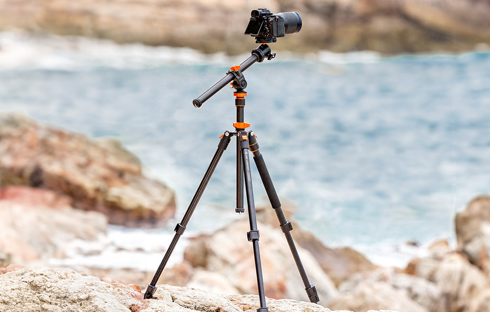 KF Concept K234A7+BH-28L fényképező állvány, tripod gömbfejjel + elforgatható középoszlop (KF09.087V5)-12