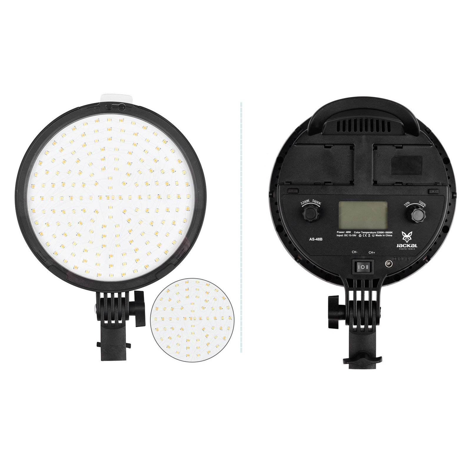 Jackal AS-48B LED softbox szett, 1,6x5m tekercses hátterekkel (zöld, fehér, fekete), 2x2m háttértartó állvánnyal-3