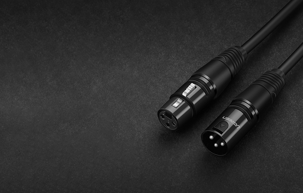 UGREEN 20710B XLR csatlakozós kábel (anya-apa) XLR, 2m (fekete)-3