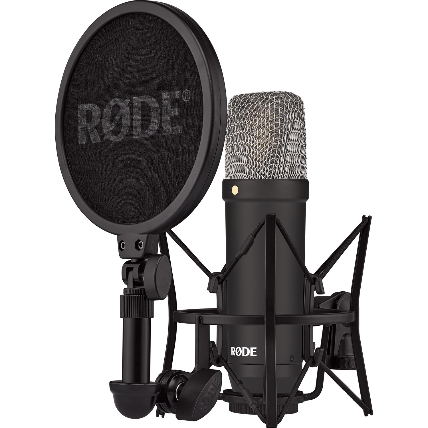 RODE NT1 Signature Series nagymembrános kondenzátor stúdió mikrofon csomag, fekete-0