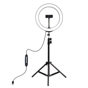 PULUZ RGBW körfény, körlámpa, ringlight LED világítással 26cm átmérő, 110cm állvánnyal (PKT3044)