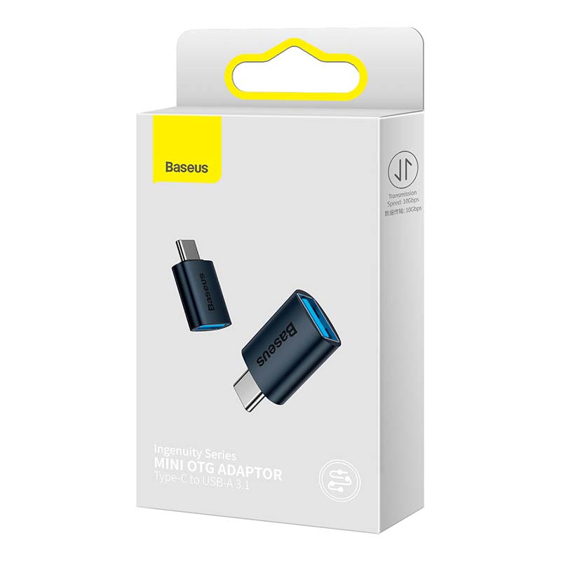 Baseus Ingenuity USB-C – USB-A OTG adapter (kék)-2