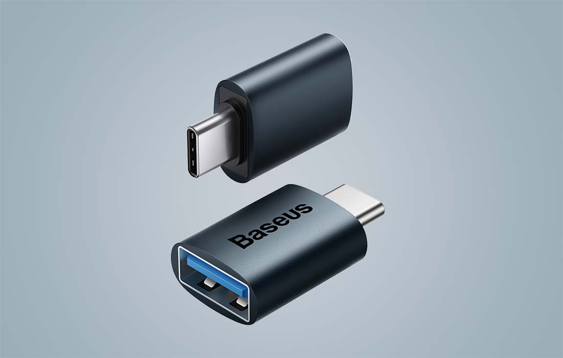 Baseus Ingenuity USB-C – USB-A OTG adapter (kék)-10