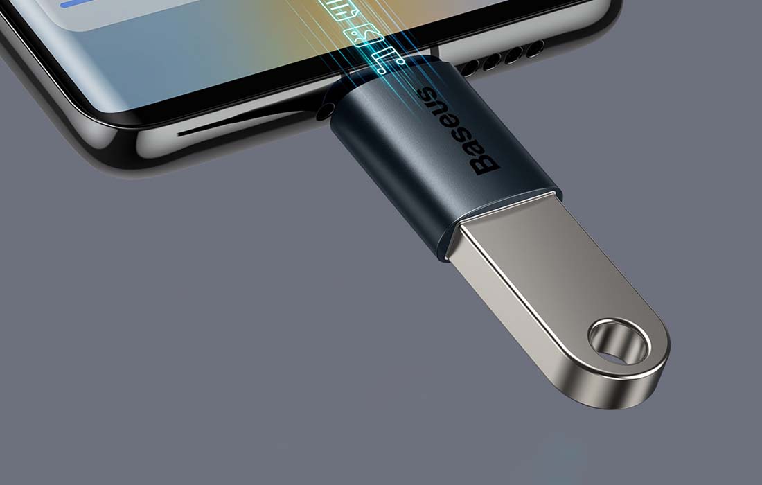 Baseus Ingenuity USB-C – USB-A OTG adapter (kék)-9
