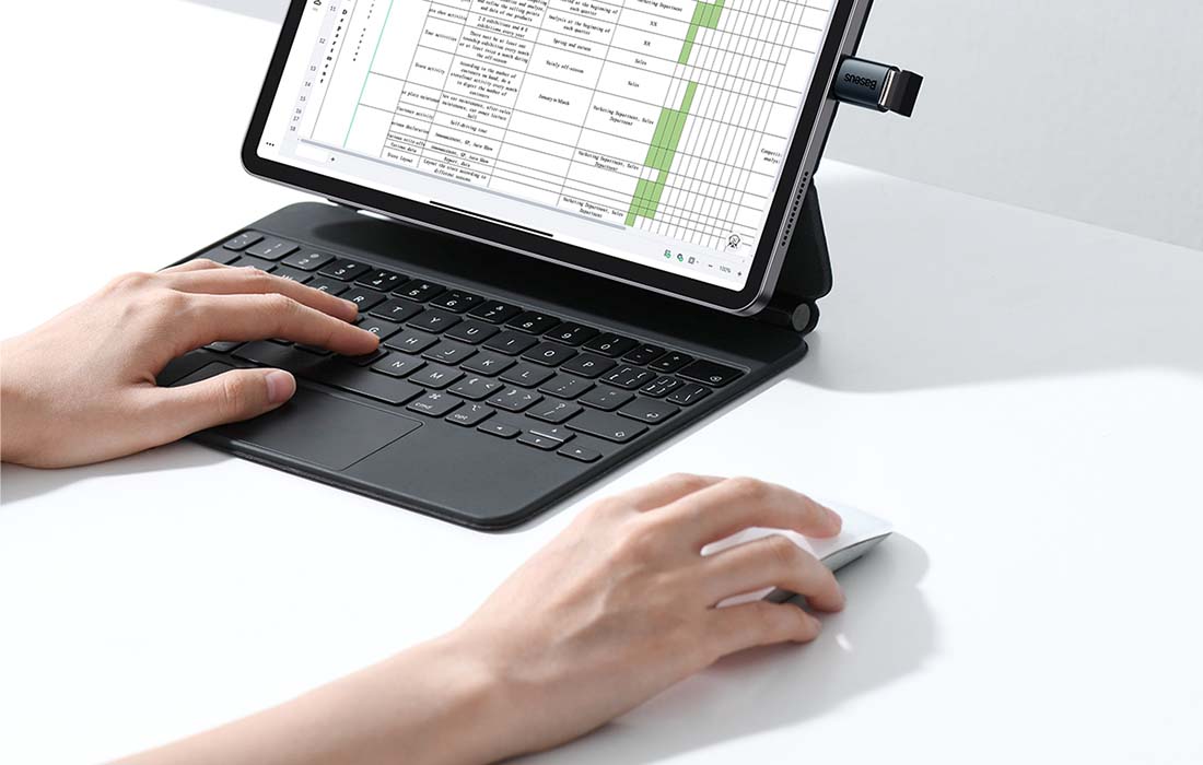 Baseus Ingenuity USB-C – USB-A OTG adapter (kék)-8
