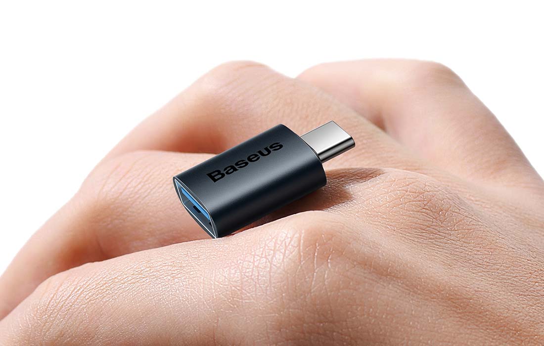 Baseus Ingenuity USB-C – USB-A OTG adapter (kék)-6