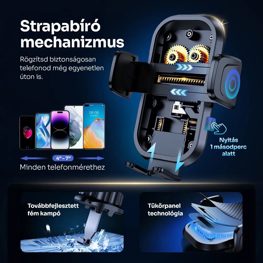 Alphajack szellőzőre erősíthető autós telefontartó (SZEL-1)-6