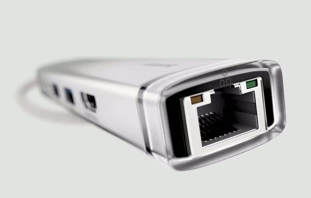 Baseus UltraJoy Series AIR 5-Portos HUB elosztó adapter Type-C - HDMI, 2xUSB3.0, PD 100W, RJ45 (ezüst)-7