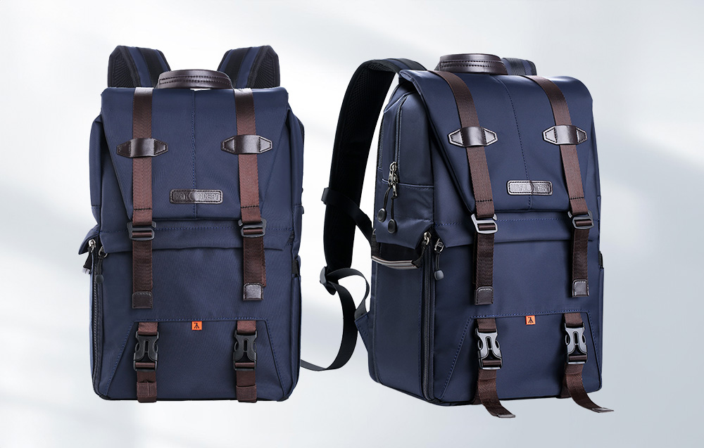 KF Concept Beta Zip fotós hátizsák, hátitáska kék 20L (KF13.087)-2