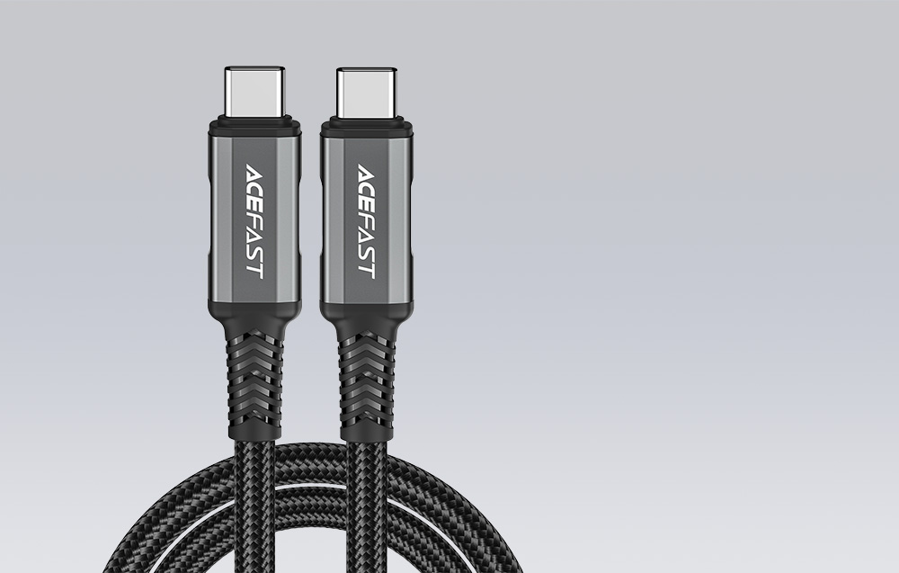 Acefast C1-09 USB-C - USB-C kábel 48W, 1m (fekete-szürke)-3