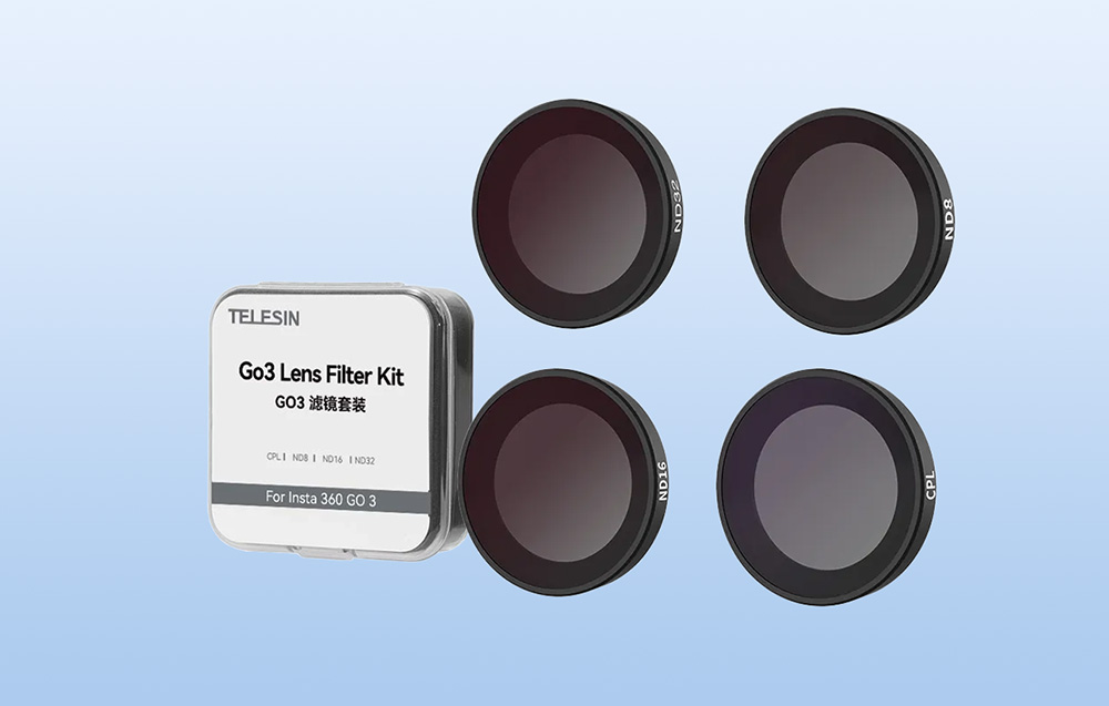 TELESIN Insta360 GO3 objektív szűrő készlet CPL/ND8/ND16/ND32 (IS-FLT-G03)-10