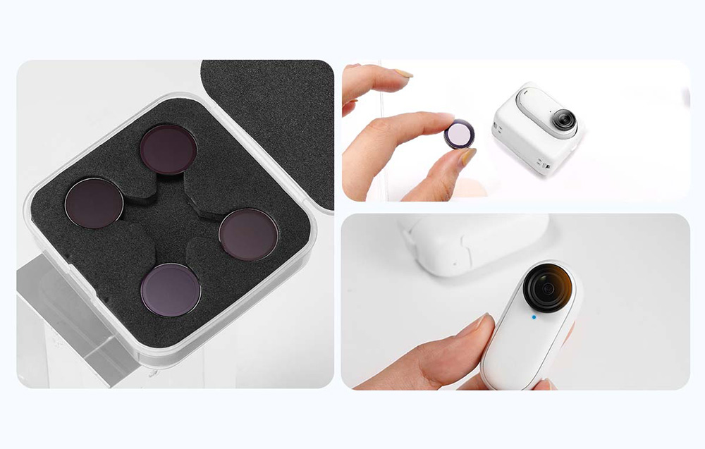 TELESIN Insta360 GO3 objektív szűrő készlet CPL/ND8/ND16/ND32 (IS-FLT-G03)-9