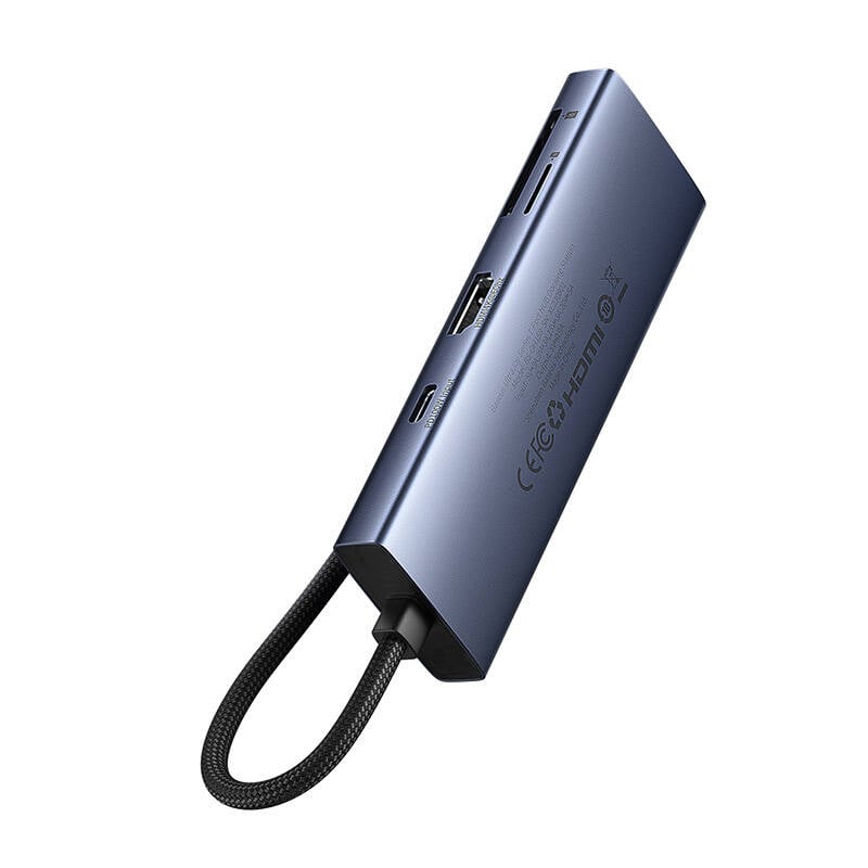 Baseus UltraJoy 7 az 1-ben USB-C HUB elosztó adapter USB-C - HDMI, VGA, 4xUSB 3.0, PD (szürke)-10