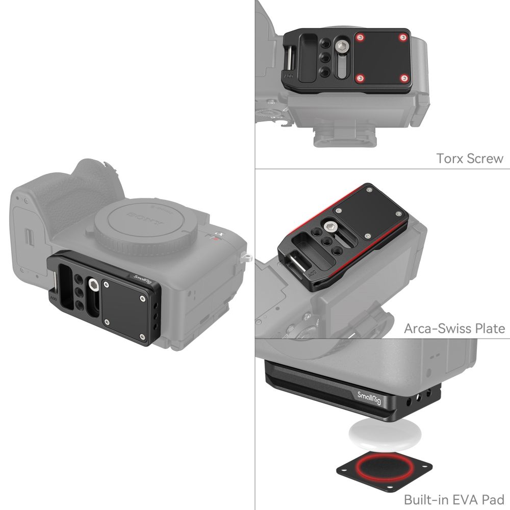 SmallRig QR Mount Plate (Arca-Type) gyorscseretalp AirTag tartóval (MD4150)-6