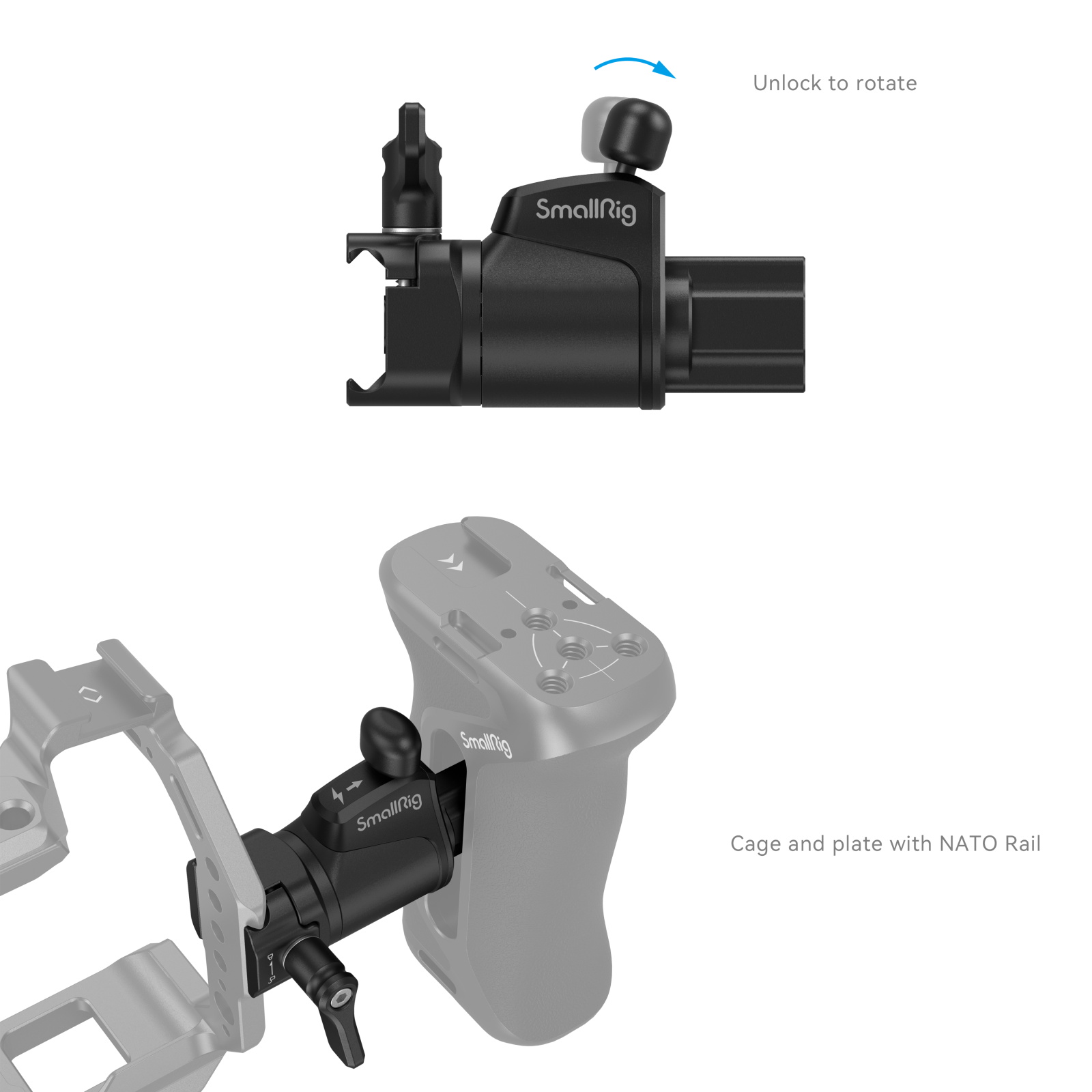 SmallRig univerzális forgó fogantyús adapter (4112)-2