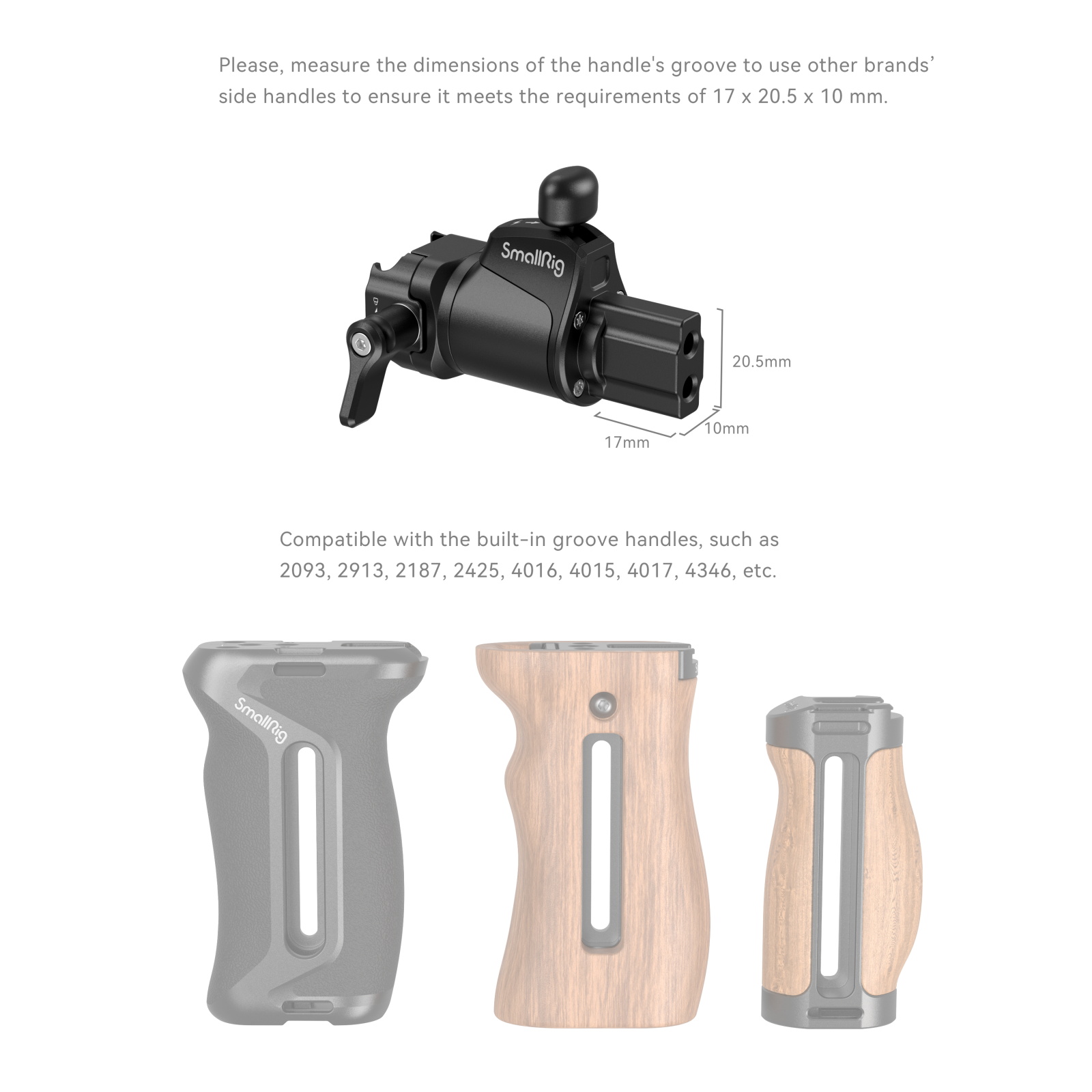 SmallRig univerzális forgó fogantyús adapter (4112)-6