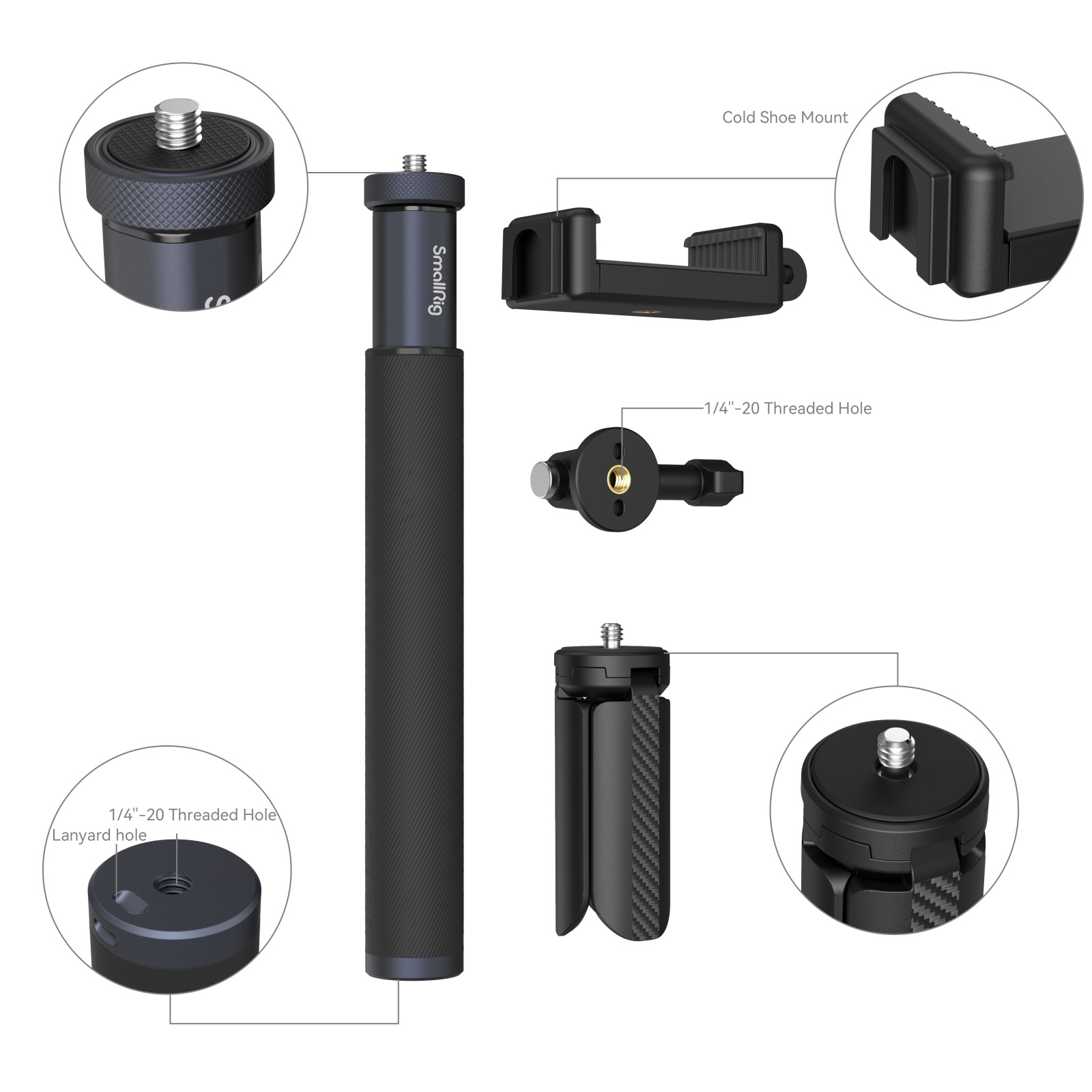 SmallRig Selfie bot akciókamerákhoz és mobiltelefonhoz (4192)-4