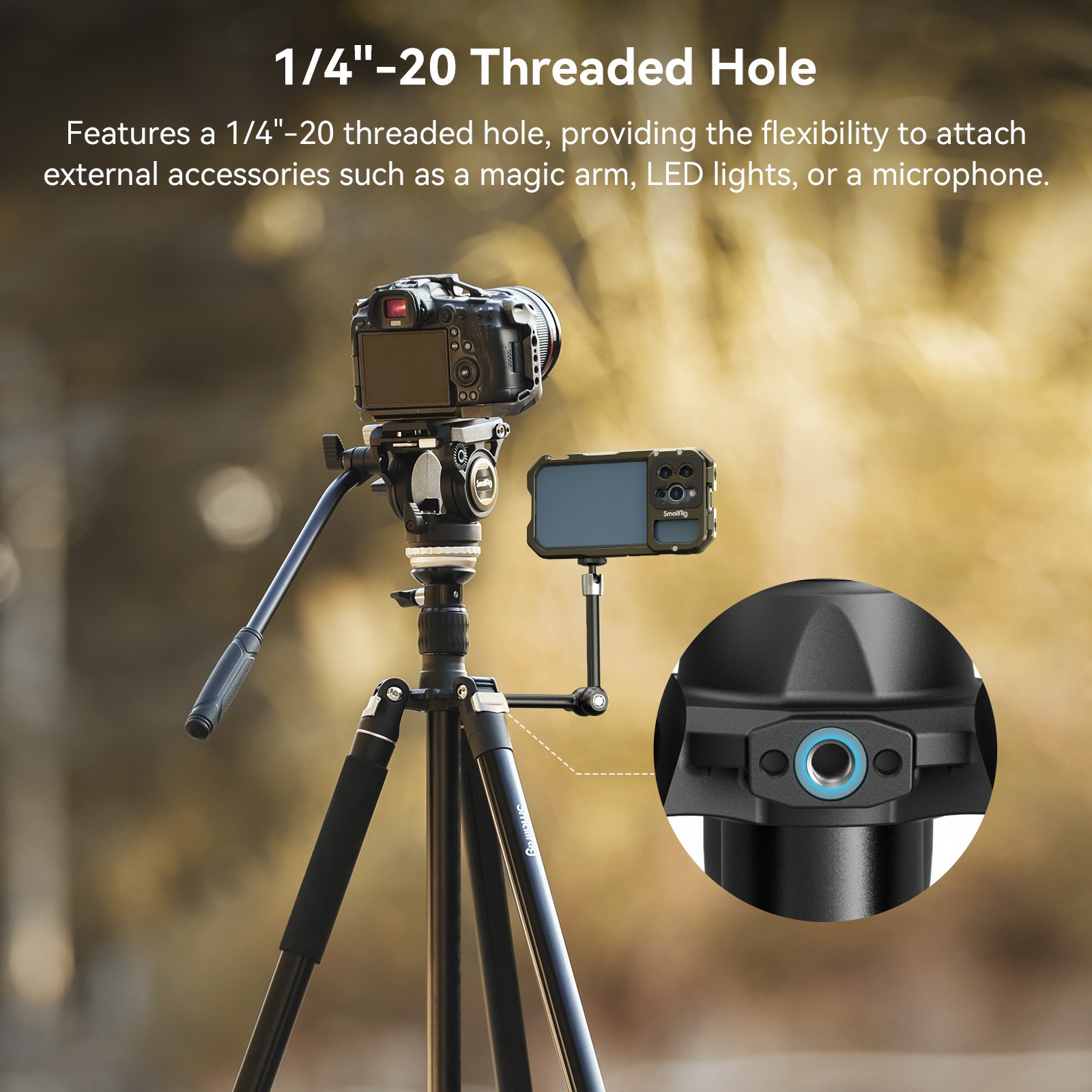 SmallRig Video Tripod Kit CT210, fluid fejes állvány (4475)-8