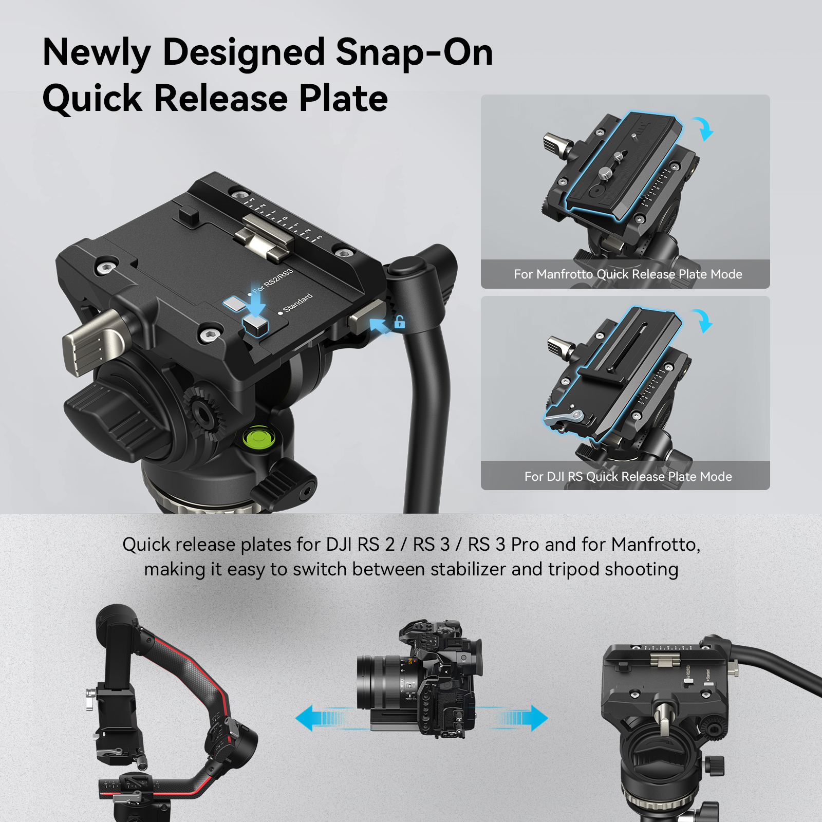 SmallRig Video Tripod Kit CT210, fluid fejes állvány (4475)-2