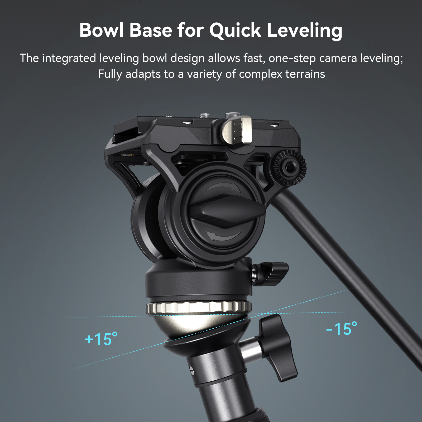 SmallRig Video Tripod Kit CT210, fluid fejes állvány (4475)-3