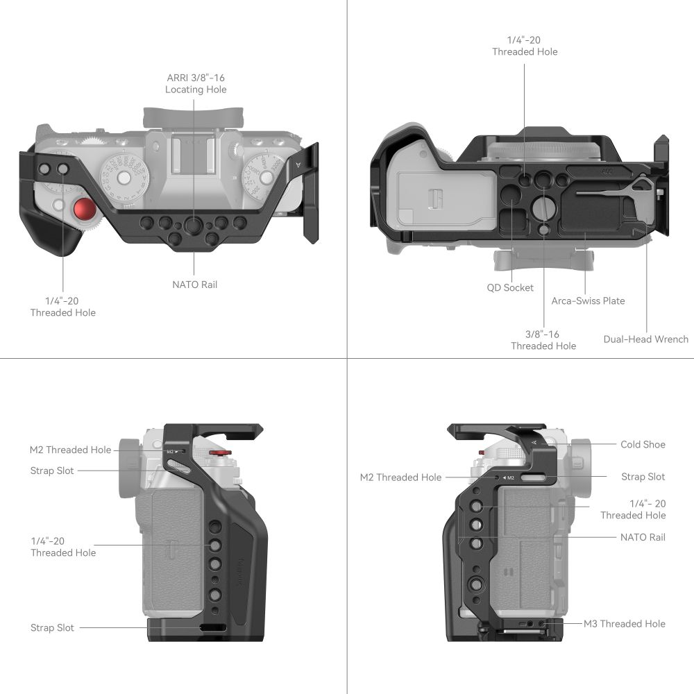 SmallRig többfunkciós Cage FUJIFILM X-T5 kamerához (4135)-8