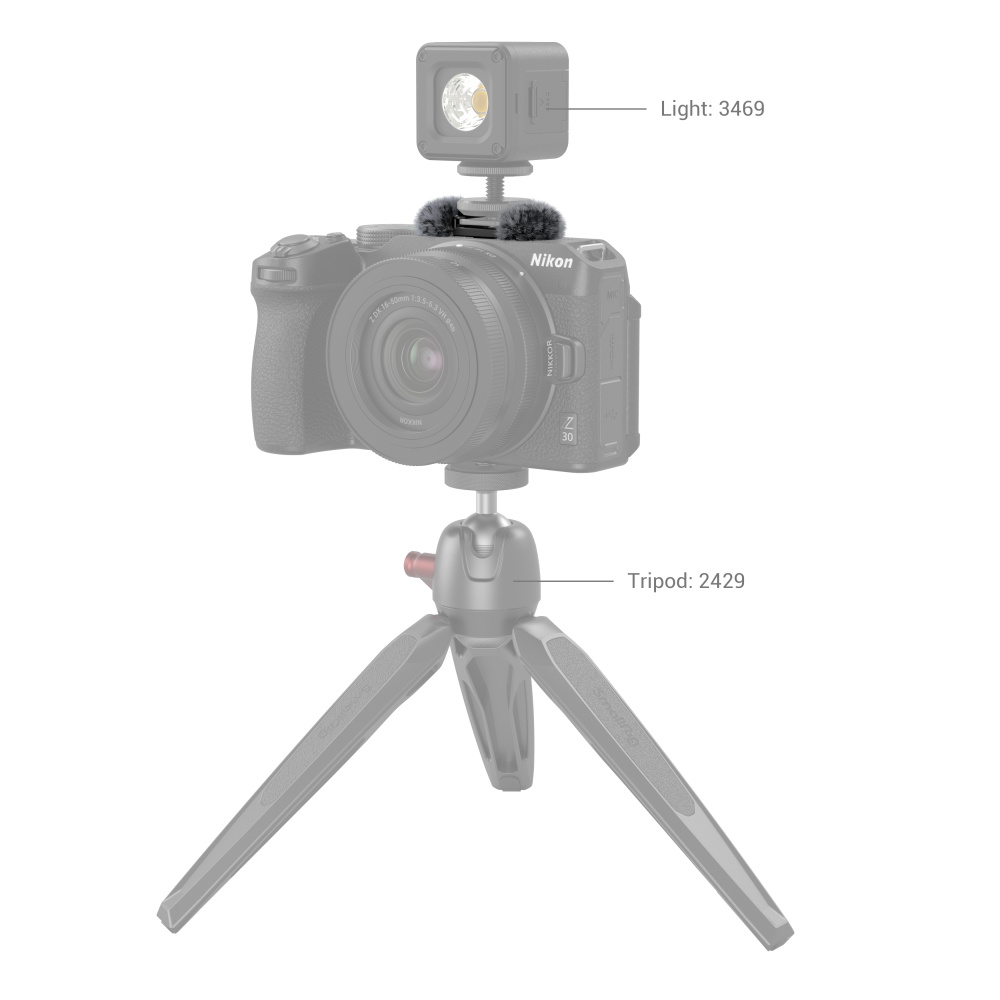 SmallRig Szélvédő vakupapucs adapterrel Nikon Z 30 kamerához (3859)-2
