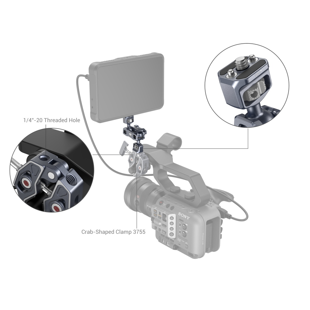 SmallRig Magic Arm dupla gömbfejjel (1/4''-20 csavarokkal) (3873)-1