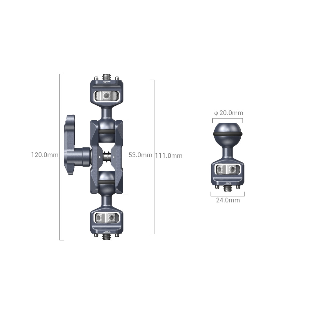 SmallRig Magic Arm dupla gömbfejjel (1/4''-20 csavarokkal) (3873)-2