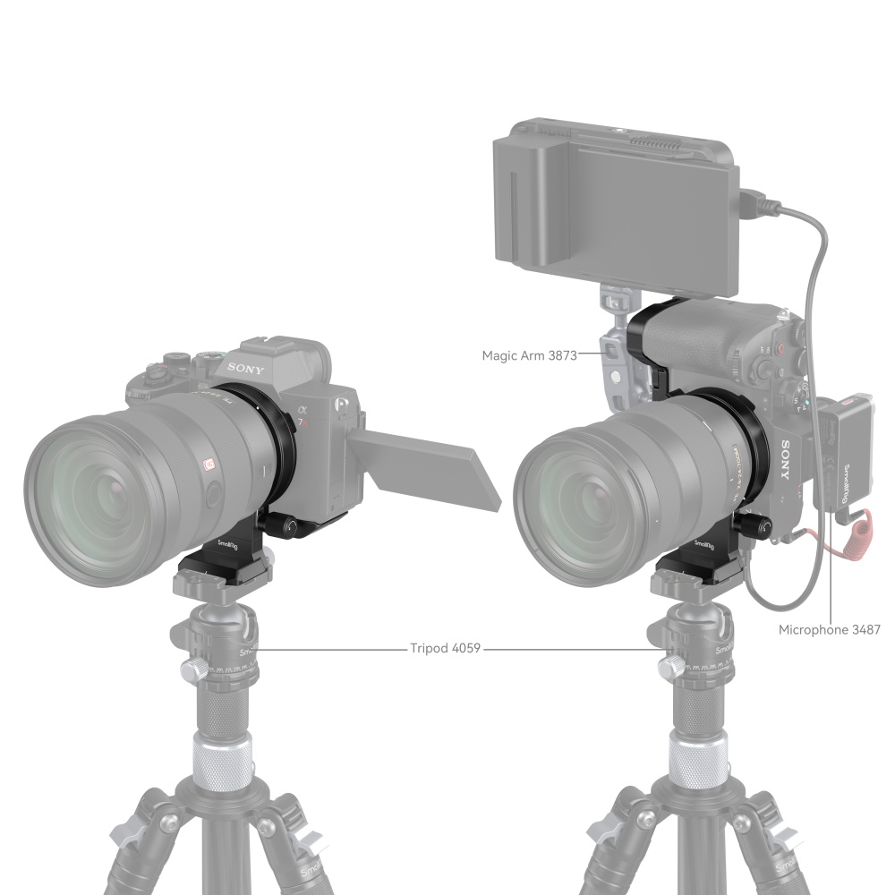 SmallRig forgatható vízszintes-függőleges rögzítőlap készlet Sony A7RV/A7IV/A7SIII/A7 kamerákhoz (4148)-5
