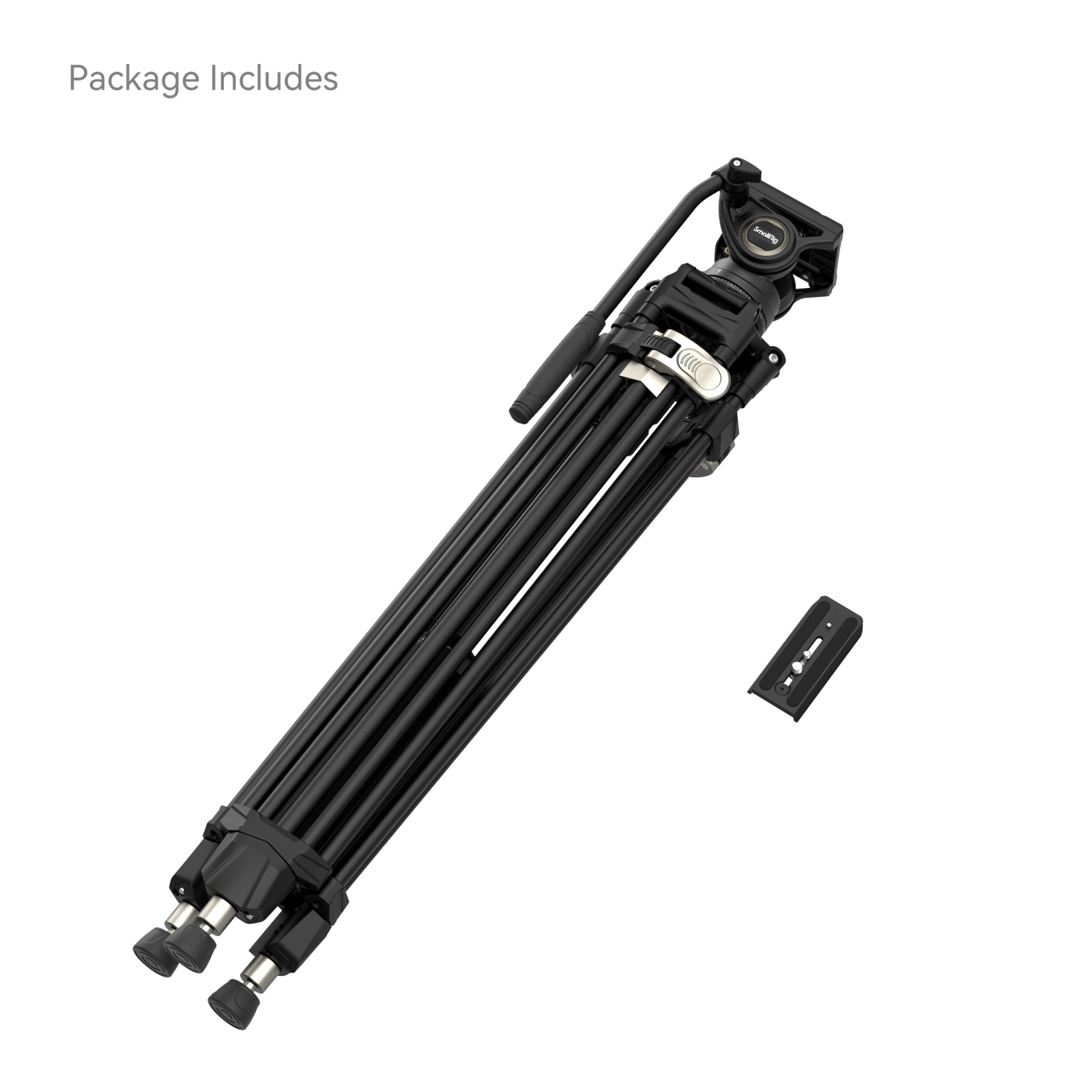 SmallRig FreeBlazer Heavy-Duty Aluminum Alloy Tripod Kit AD-80, fluid fejes videó állvány (4163)-3
