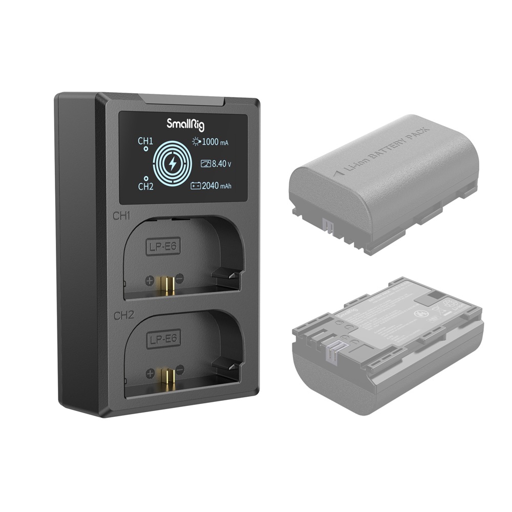 SmallRig LP-E6NH fényképezőgép akkumulátortöltő (4084)-1