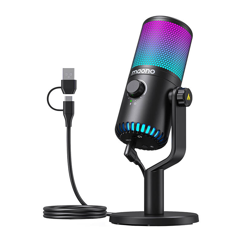 Maono DM30RGB gaming, gamer mikrofon RGB világítással fekete-0