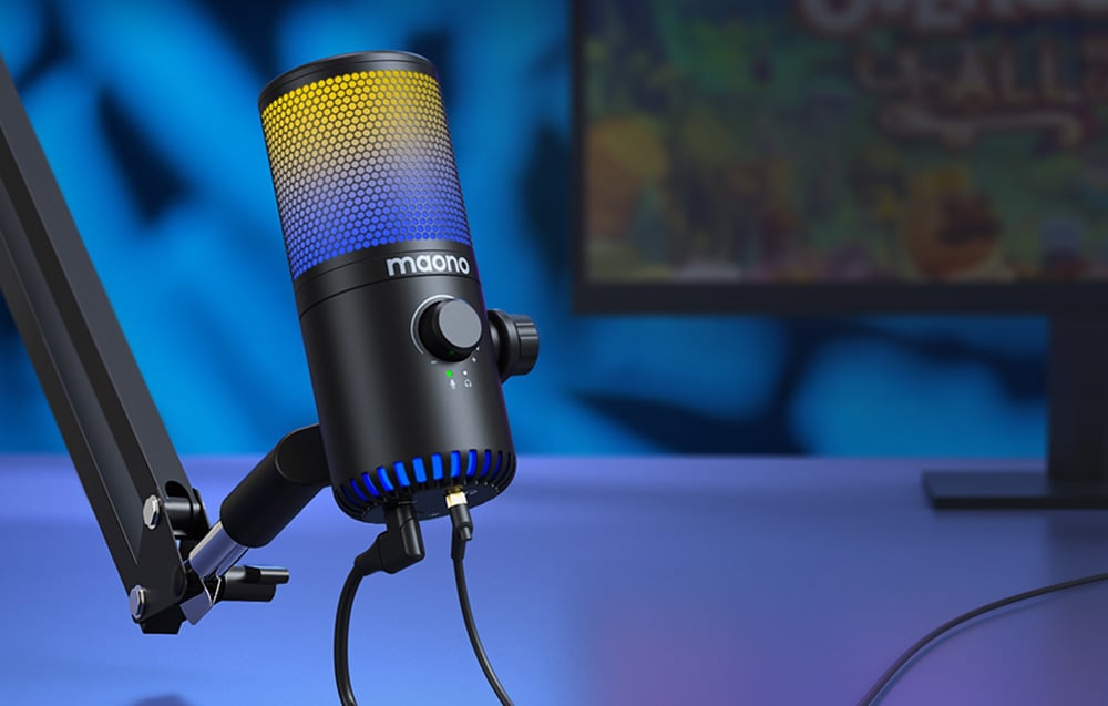 Maono DM30RGB gaming, gamer mikrofon RGB világítással fekete-5