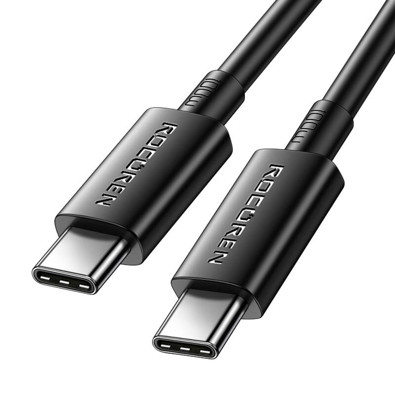 Rocoren USB-C - USB-C Simples Series 2m 100W gyorstöltő kábel (fekete)-1