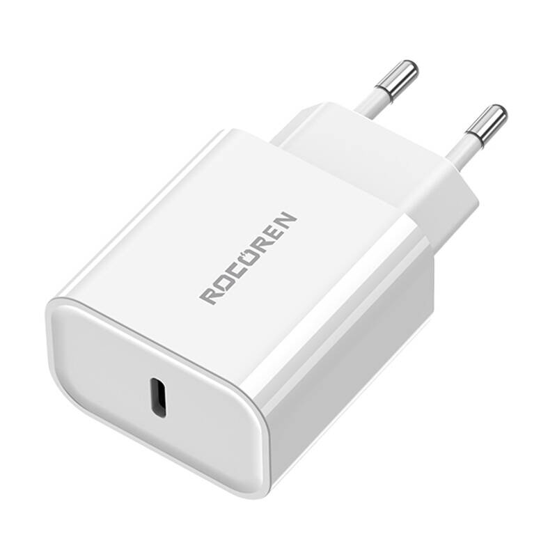 Rocoren USB-C hálózati töltő adapter PD 20W fehér-2