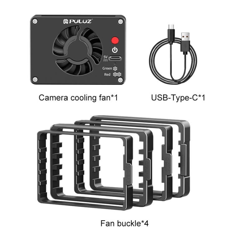PULUZ kamera hűtőventillátor Sony / Canon / FUJIFILM / Nikon fényképezőgépekhez (fekete) (PU6510B)-8