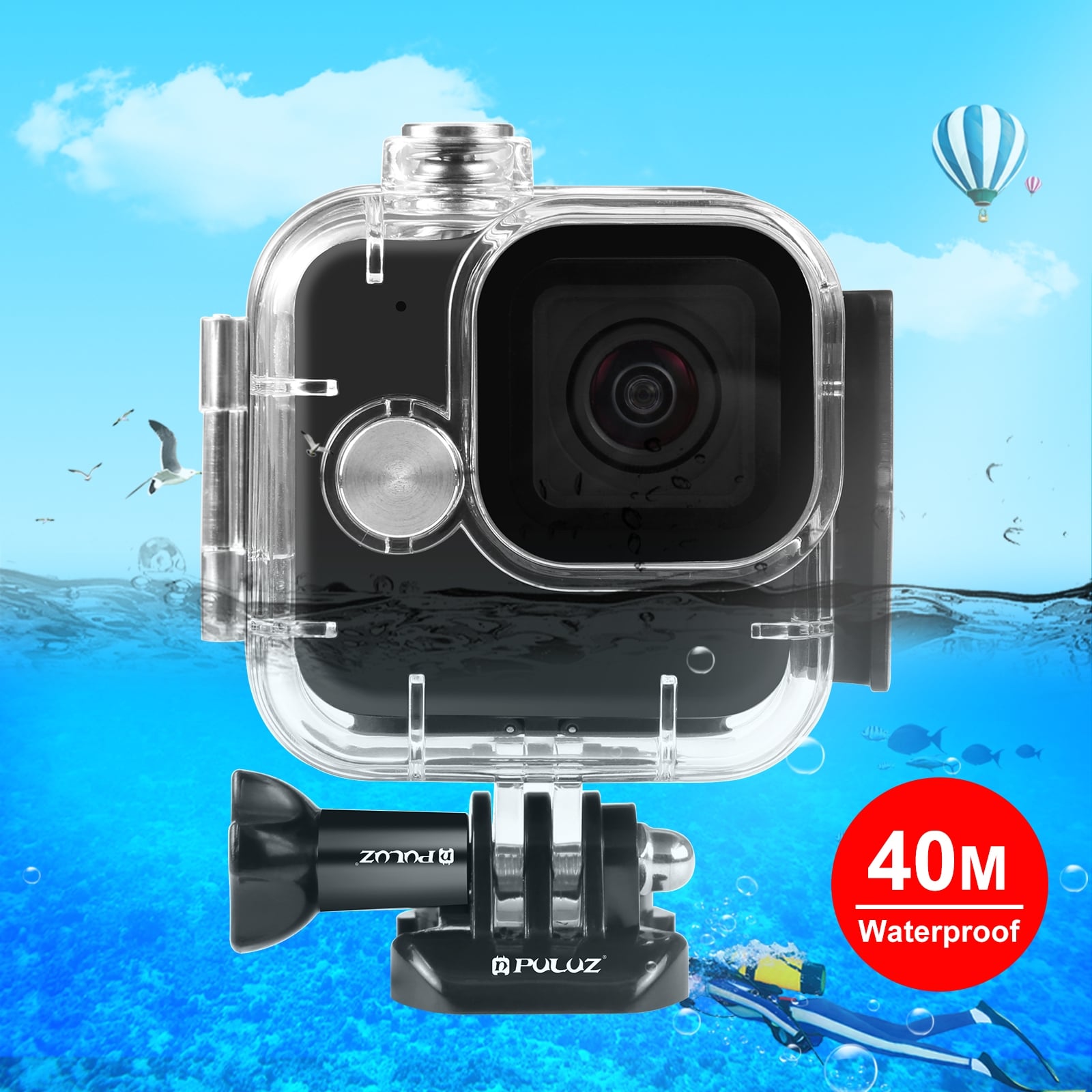 PULUZ 40m-ig vízálló tok GoPro HERO11 Black Mini akciókamerához (átlátszó) (PU925T)-3