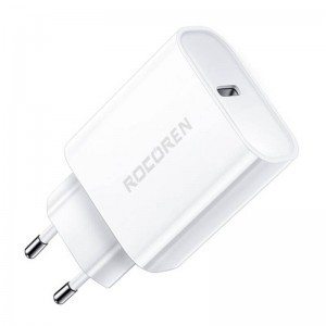 Rocoren USB-C hálózati töltő adapter PD 20W fehér