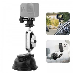 PULUZ tapadókorongos magic arm 1/4'' mobiltelefon tartóval és akciókamera adapterrel (PU861)