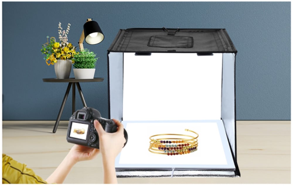 PULUZ LED panel termékfotózáshoz állítható fényerővel 38x38cm, 1200LM, 2800-6500K (PU5139)-2