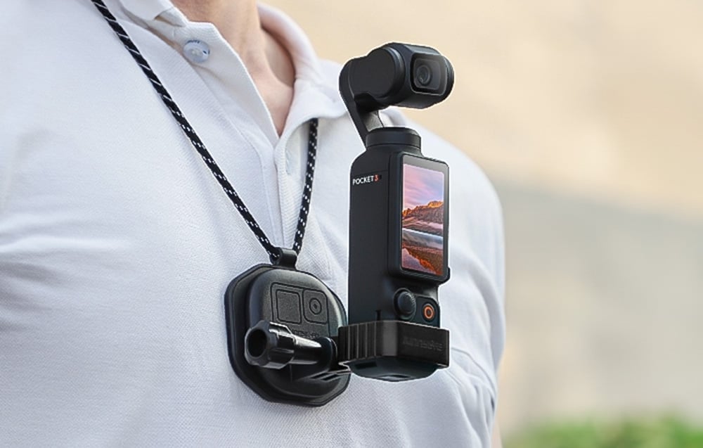 Sunnylife alumínium akiciókamera adapter DJI Osmo Pocket 3-hoz (piros)-1