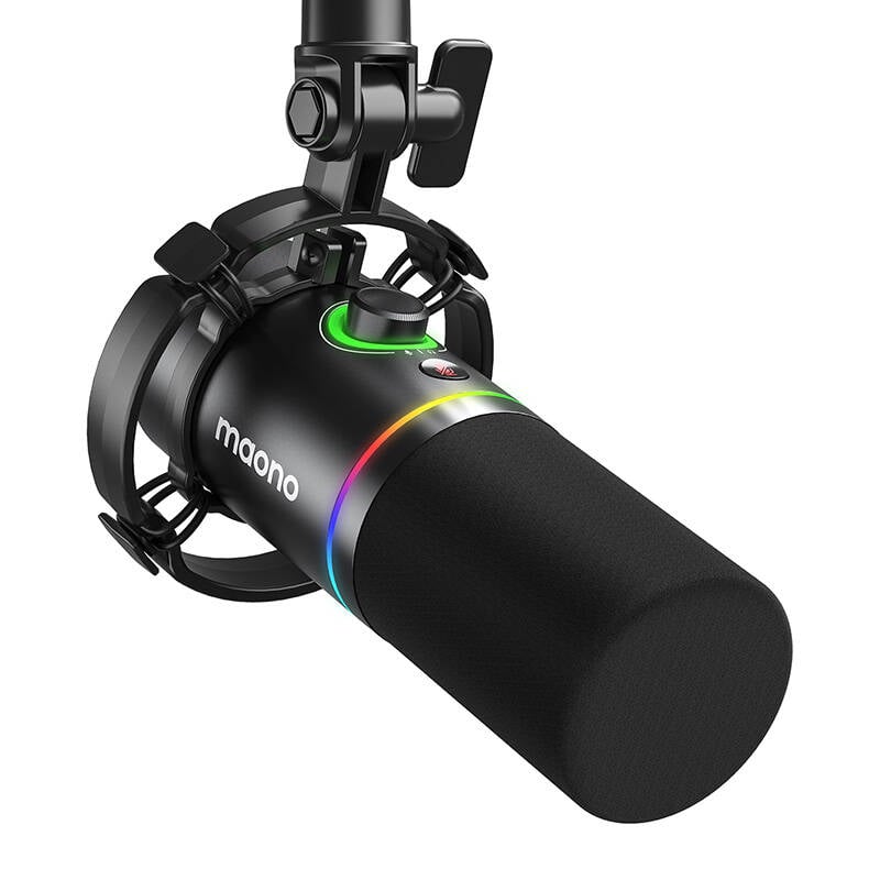 Maono PD200x dinamikus gaming, gamer mikrofon RGB világítással (fekete)-0