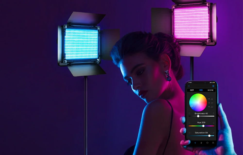 Neewer 660 PRO RGB LED videólámpa szett 50W 3200-5600K-2